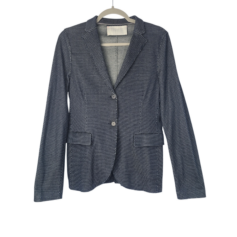 Harris Wharf London Women's Lightweight Cotton Raw Edge Blazer Size IT 46/ US 10